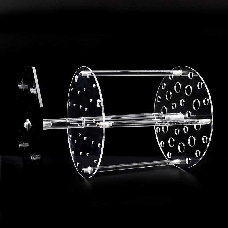 有机玻璃移液管架多功能梯形圆形转盘28孔实验室用加厚大肚吸管u.