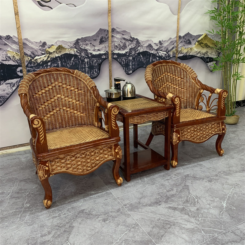 藤椅天然真藤编靠舒适背椅阳台休闲家用实木滕靠椅老人椅老式腾椅,住宅家具,阳台椅,淘宝优惠券,粉丝福利购,淘宝优惠卷