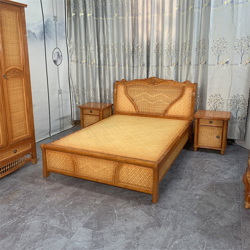 天然植物藤艺床单人床双人床