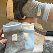 袜子女中筒袜ins潮外穿棉个性 春夏季 卷边布标AB款 百搭棉长袜