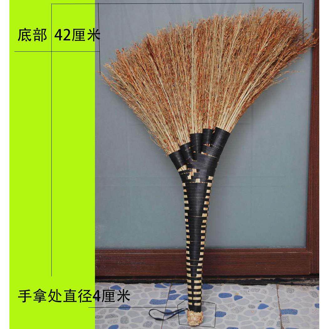 7wlo 农家人手工编织高粱扫把不粘发学校用大扫帚笤帚高粱苗编家