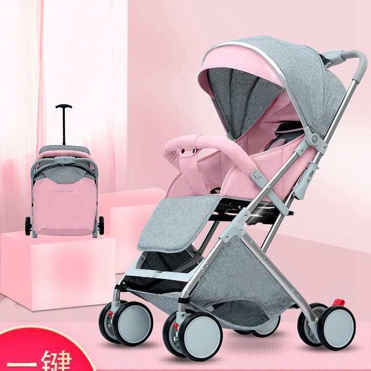 新款折叠四季童车可上飞机儿童推车婴儿推车可坐可躺婴儿车