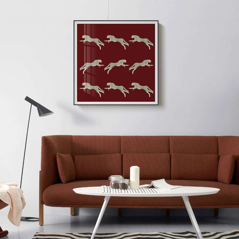 抽象艺术家中古波普风格版画虎跳装饰画潮流家居挂画卧室客厅版画