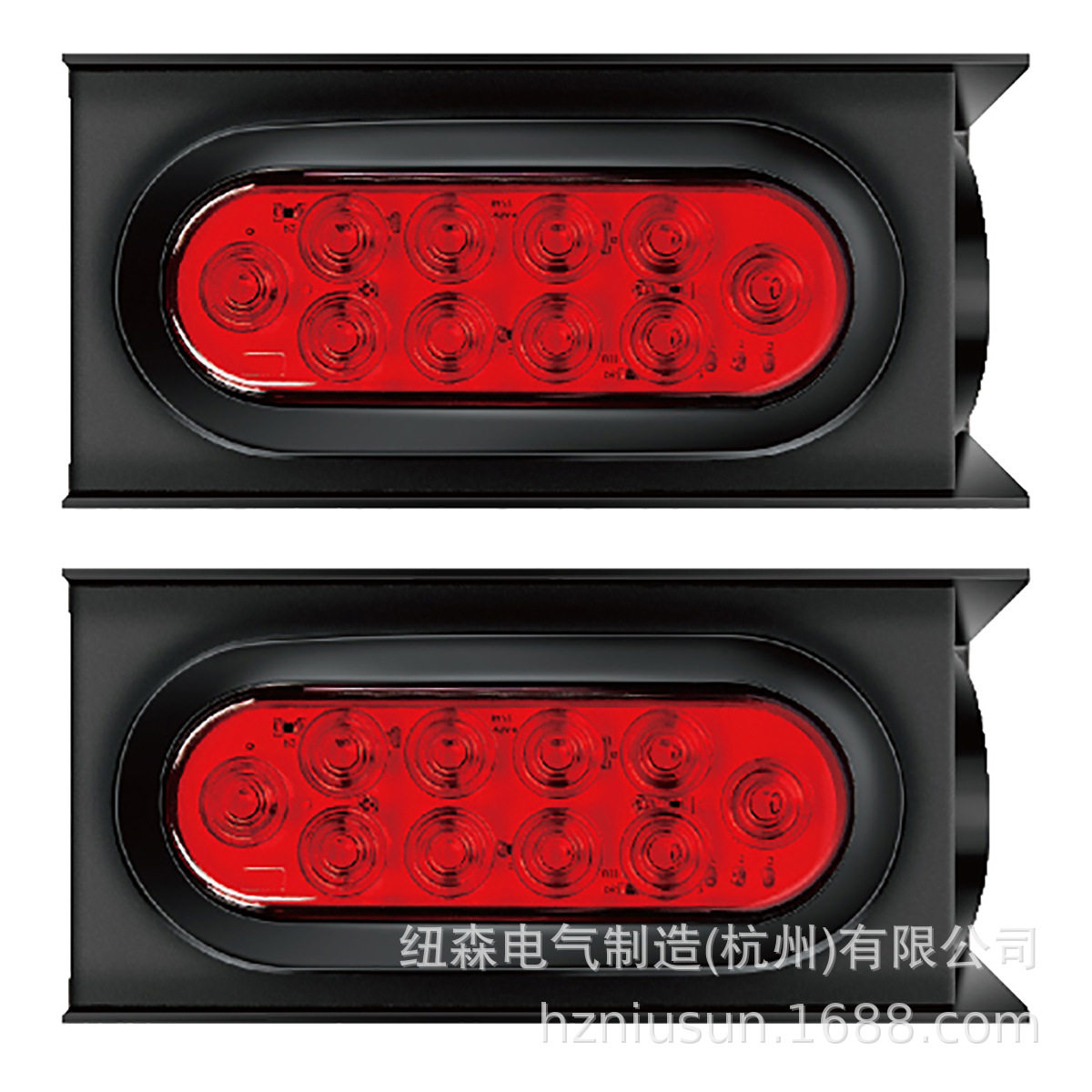 【高质新品】2只装无挂边铁盒组合灯拖挂车灯盒子铸铁盒拖车灯