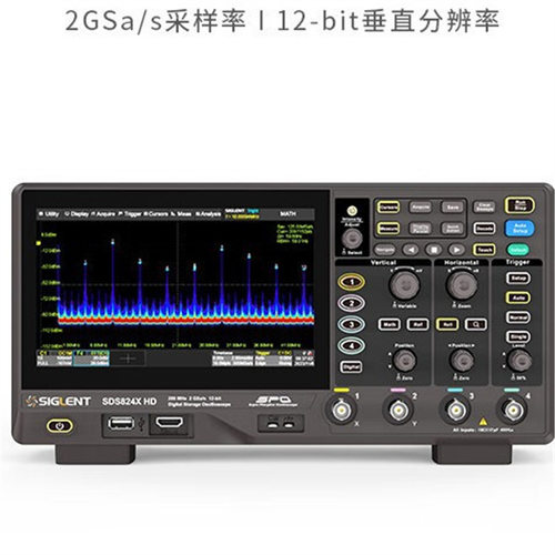 鼎阳数字示波器 12-bit分辨率 200M 4通道 2G采样 SDS824X HD，
