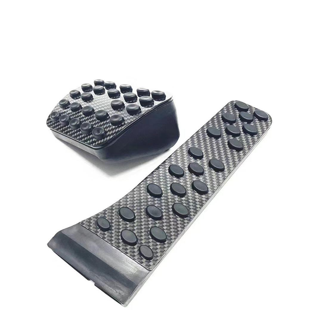 适用奔驰C级/E级/GLC/GLE碳纤维油门踏板改装内饰防滑刹车脚踏板