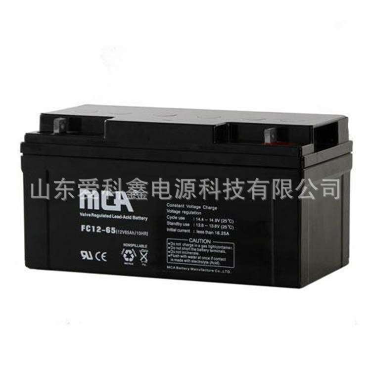 MCA蓄电池FC12-65 12v65ah 太阳能路灯UPS电源直流屏备用电池