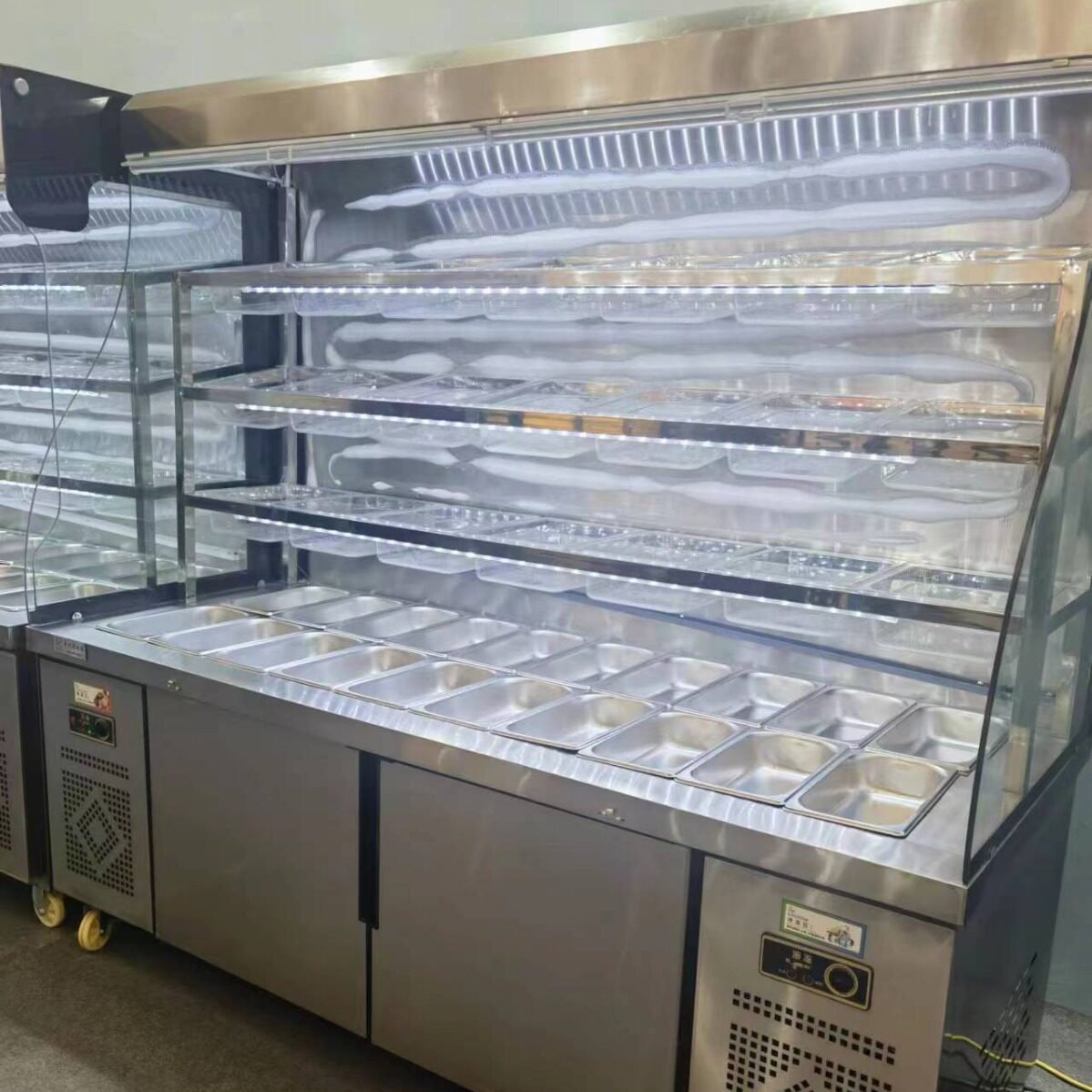 麻辣烫烧烤串串展示柜商用冷藏冰柜水果保鲜柜风幕柜商用点菜柜