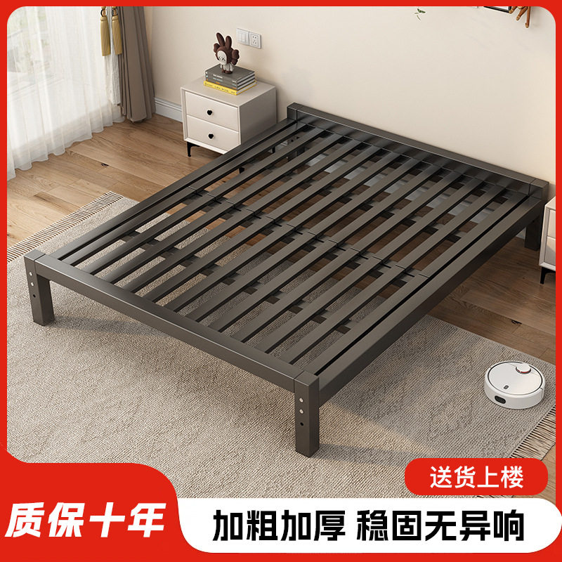 铁艺床家用现代简约儿童单人床1.5米简易铁架床1.8铁床双人床架r*