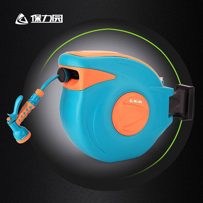 保力园卷管器30米水鼓自动伸缩卷管器洗车浇花水鼓气鼓电豉灯鼓