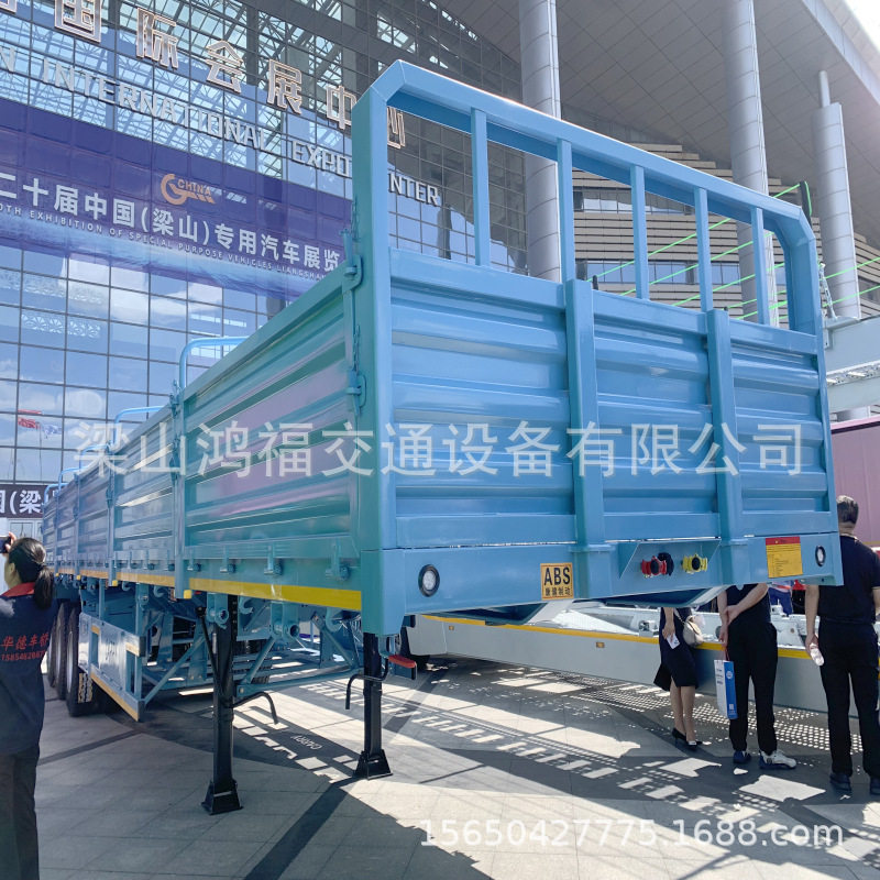 出口侧翻自卸半挂车标箱侧翻自卸车厢式牵引挂车后翻半挂车
