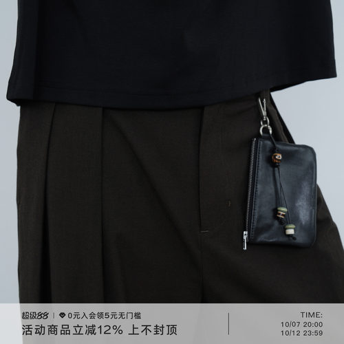 AWT牛皮小卡包复古零钱包