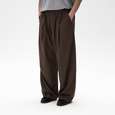 叠褶设计简约宽松阔腿裤