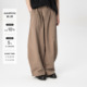 长裤 简约宽松素色休闲四季 男女 立体分割茧型设计 AWT24SS