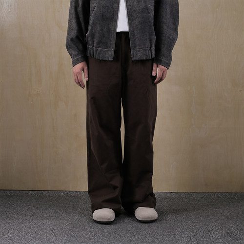 直筒磨毛长裤棉裤宽松