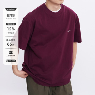 AWT23SS 休闲百搭多色圆领印花T恤上衣男女情侣 250G纯棉宽松短袖
