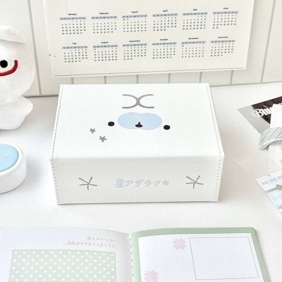 ins白色小海豹pu皮质卡盒小卡