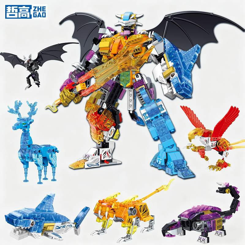 哲高积木夜光机器人