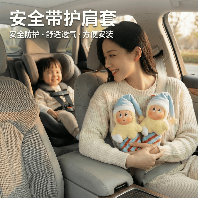 星星人汽车安全带护肩套保护套图片