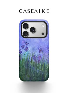 鸢尾花适用苹果17promax手机壳iPhone16pro磁吸女新款15艺术14富贵好看13/12轻奢潮流菲林二合一11防摔保护套