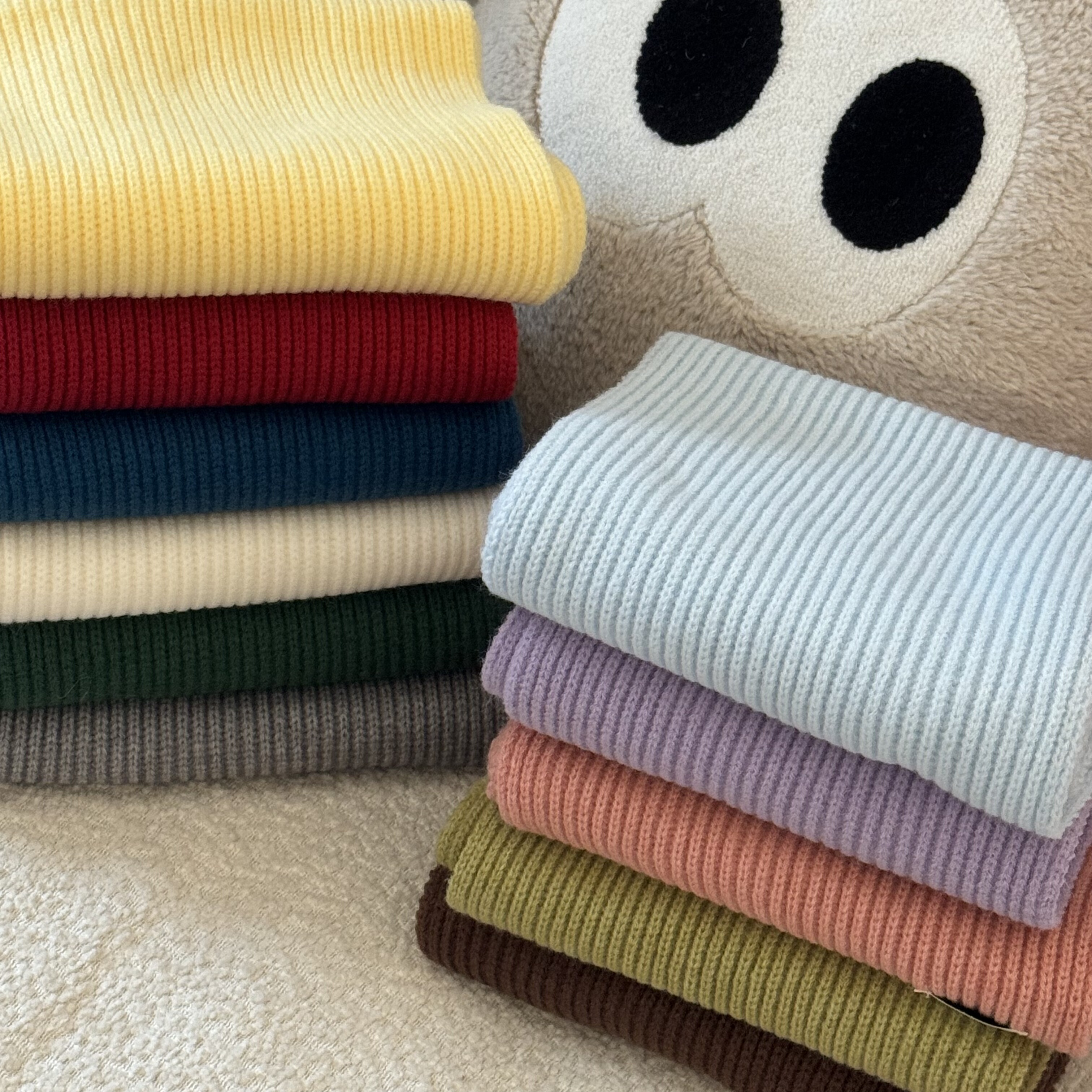 冬季韩版针织围巾女秋冬保暖纯色情侣围脖ins显白新款男女通用