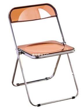 透明椅子亚克力时尚红服装44315店拍凳照椅简约家餐用椅子网折叠