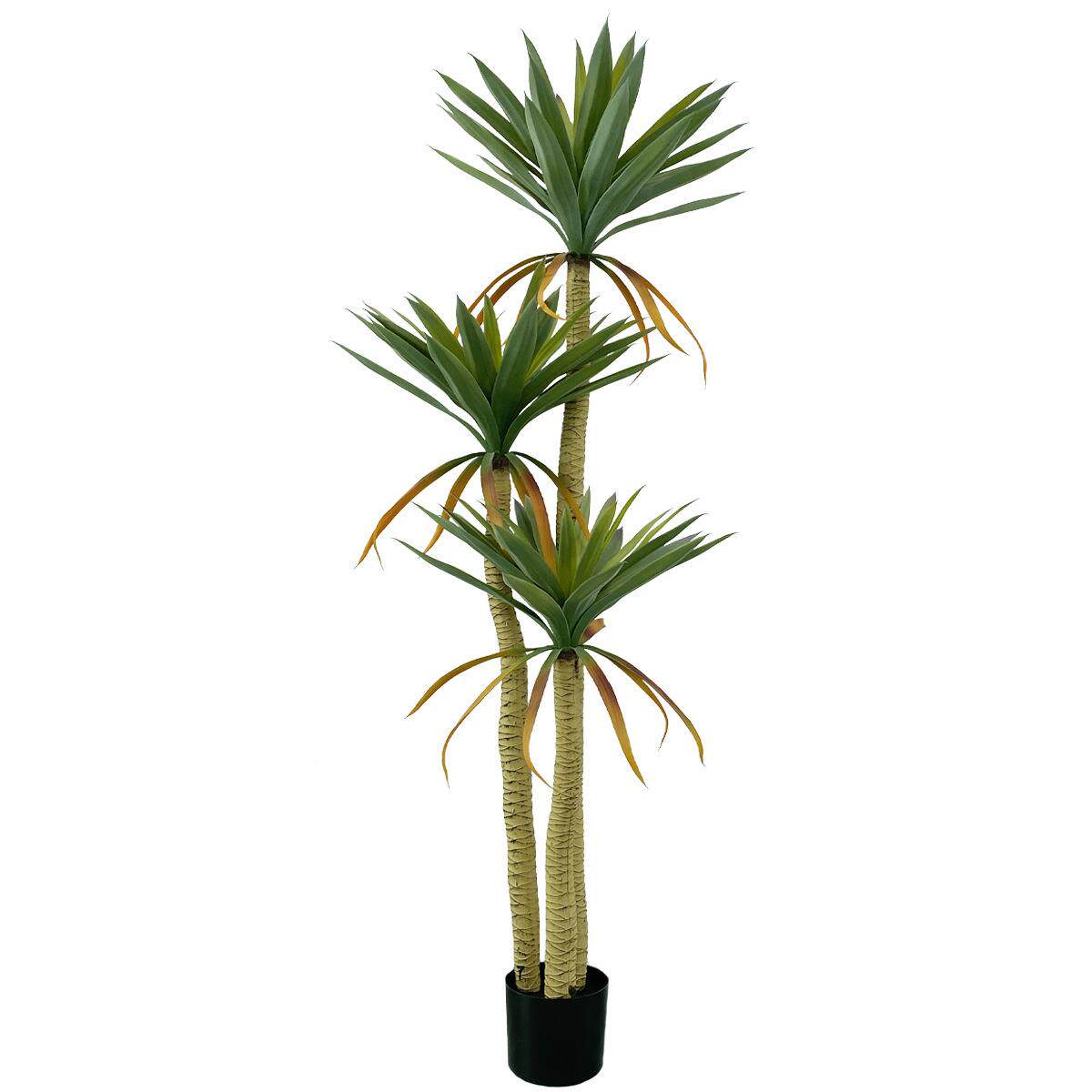 北欧风真剑麻铁植物型盆栽装YF22004-饰龙舌树兰绿植假大树室内落