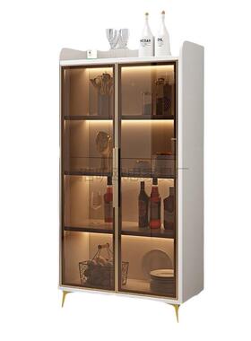 红网玻11590璃门餐客边柜厅靠墙储物茶水酒柜厨房物置橱柜收纳碗