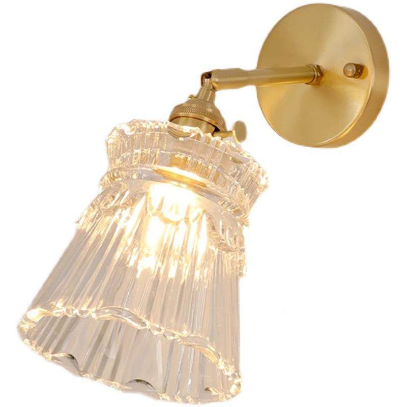 全铜轻奢壁灯欧风厅背景璃墙客黄铜小北吊灯法式复古玻卧室床头灯,家装灯饰光源,智能吊灯,淘宝优惠券,粉丝福利购,淘宝优惠卷