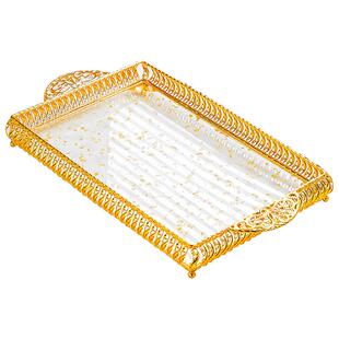 轻奢盘托盘家用YNI放茶杯方水杯茶餐盘塑料客厅茶几杯子长形茶水