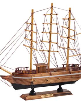 手工花DI友Y创简约木质帆船无帆布摆件情人意节送女有钱土7306A豪