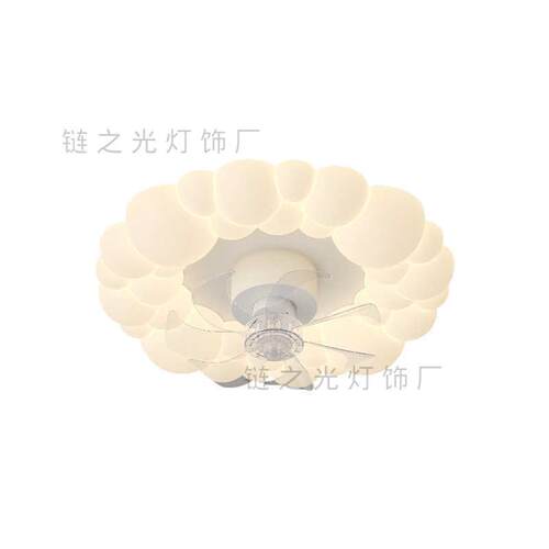 全光谱云朵泡泡简约风扇吸顶灯主卧室房间灯现代简约餐厅灯LED灯