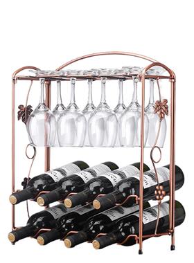 欧式铁艺红酒架创意杯123221酒架多瓶葡萄酒架瓶架装酒酒柜工艺品
