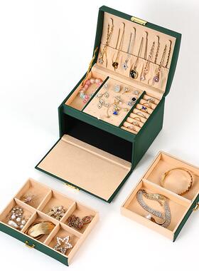 便携式手宝提三首饰盒欧层美风格多层珠盒首饰纳盒ZUV家收用