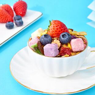 PIH二营粒板桥餐奇亚籽酸奶果麦片干吃酸奶水果燕麦片养谷物早代