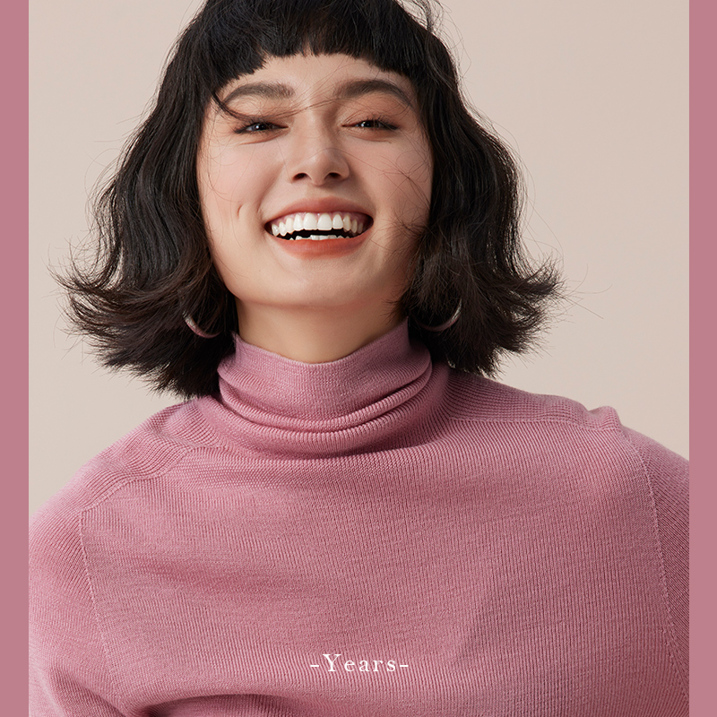 澳洲美利奴羊毛保暖针织衫冬季女