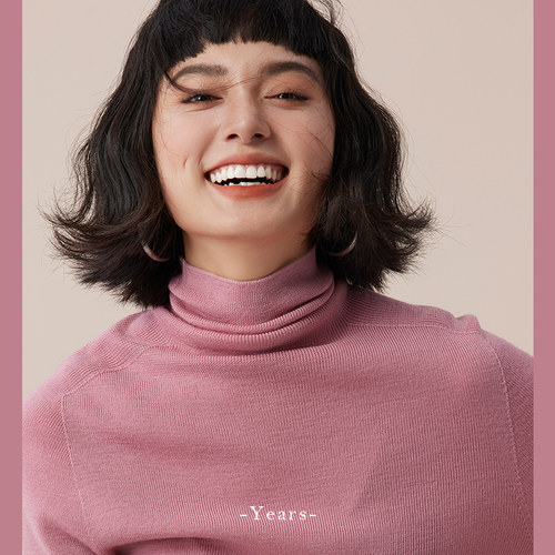 澳洲美利奴羊毛保暖针织衫冬季女