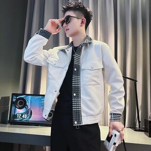 潮牌工裝 痞帥男裝 上衣服2023新款 褂子高級感休閑夾克 外套男春秋季