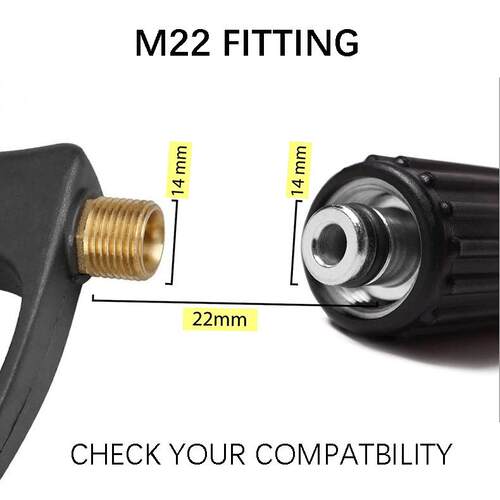 1/4英寸15米压力清洗软管高压清洗水管M2214mm配件延长管