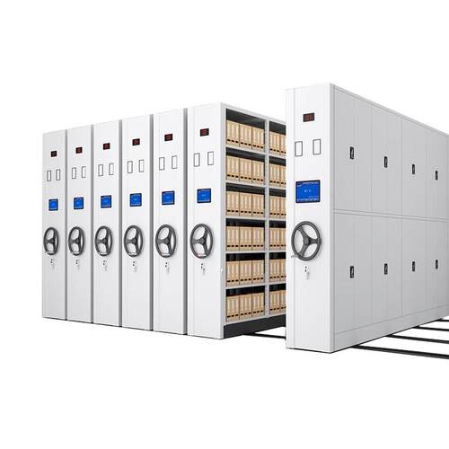 密集料架档案集室MJJ-xfh0智能移动文件资架电动手摇轨道办公档案
