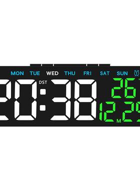 5510闹钟新款时多能电子钟简0约LED数字时钟功钟USB输出床头钟551