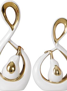 款件轻奢爆高档抽象创意摆家居客酒柜厅电视柜装1095/109饰品乔迁