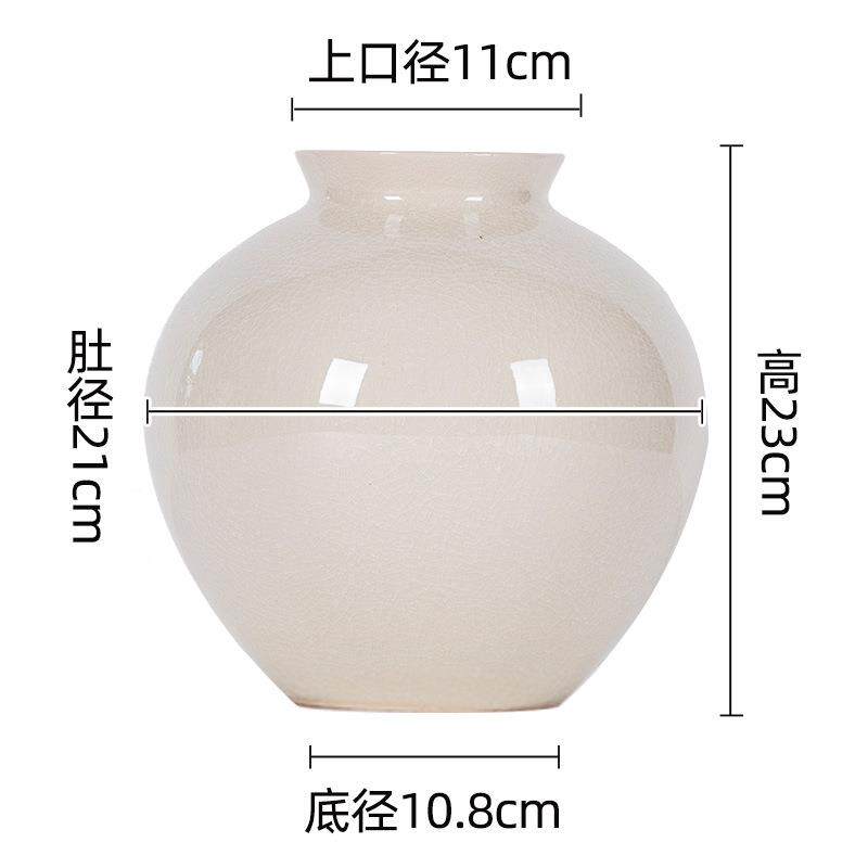素雅黄色单色釉陶瓷花瓶轻奢简约装饰花瓶插干花可水培陶瓷花瓶