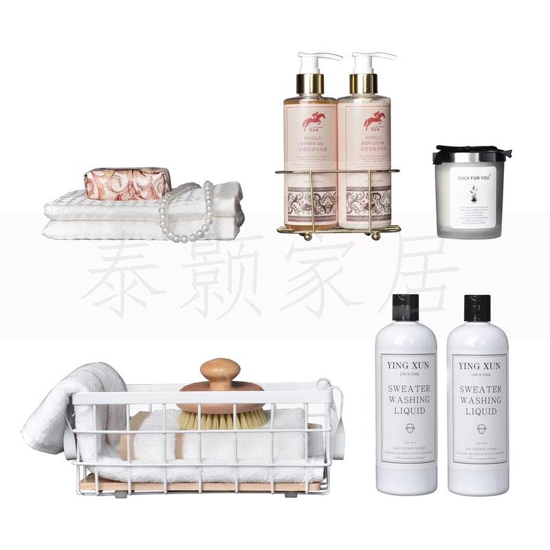 欧式简约镀金马术沐浴瓶样板房卫生间浴室浴缸软装饰设计陈列摆件