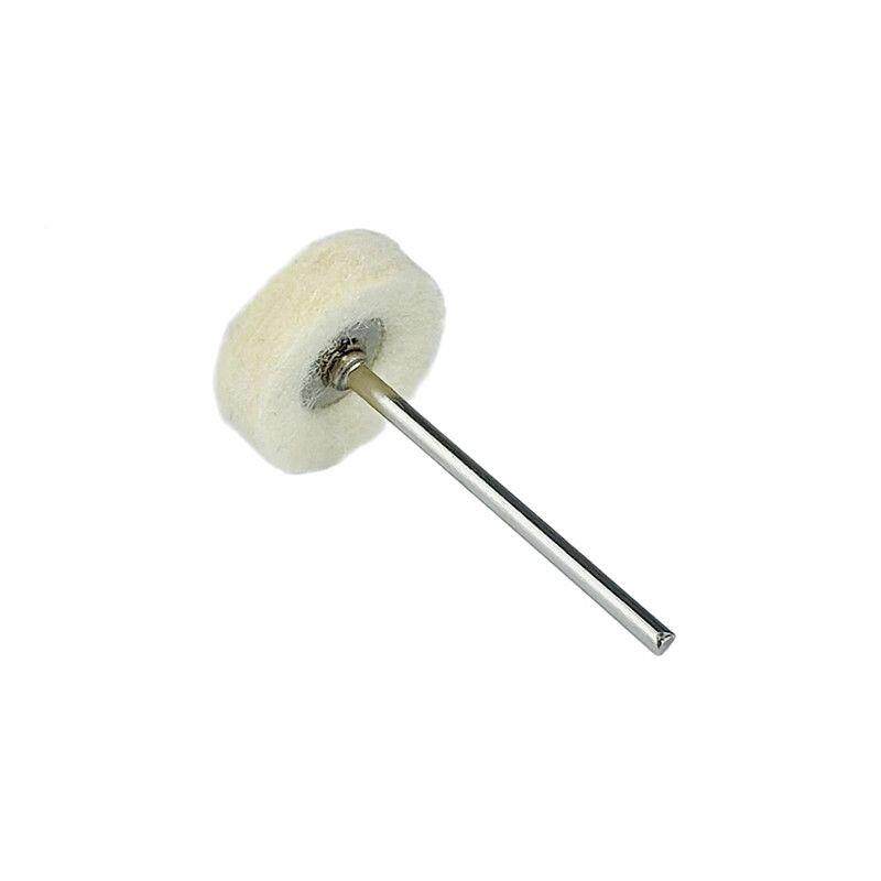 轮电磨机抛光布棉轮磨头带柄抛光羊迷毛磨25mm*mm头布T型羊毛毡抛