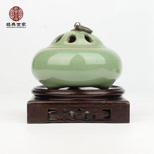 天圆地QMA方底座红檀瓶黑紫檀木摆雕古董花石头印章座件底木托