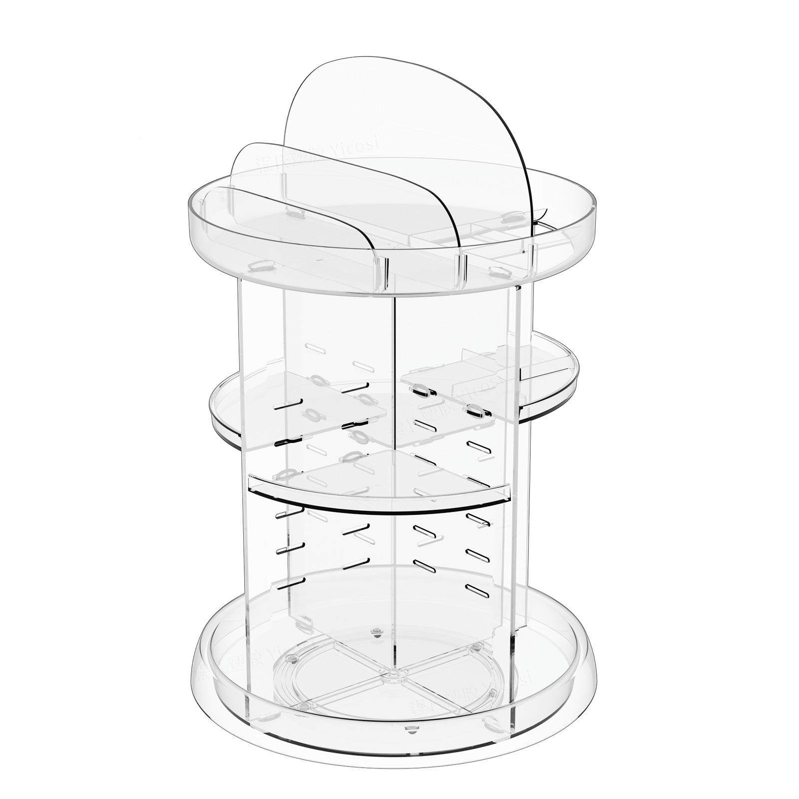 转旋转透明收纳大盒高级感护肤品面膜化妆收纳盒品桌面容旋量收纳,收纳整理,化妆刷收纳盒/桶,淘宝优惠券,粉丝福利购,淘宝优惠卷