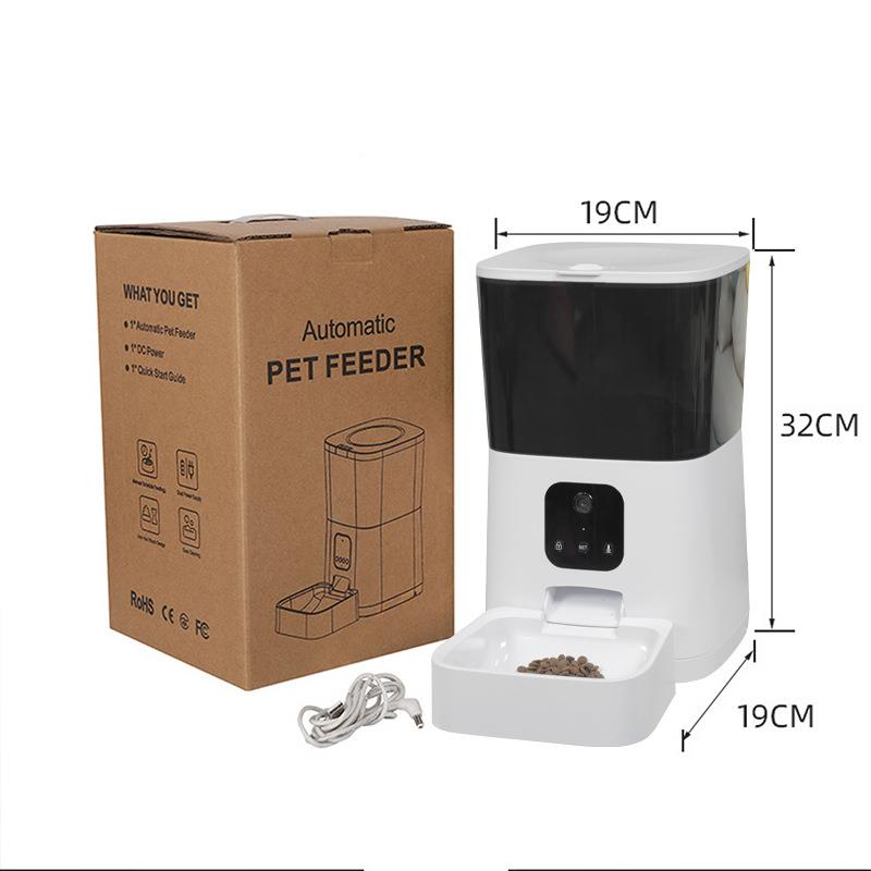 物宠智能喂自食器制带摄像头定时定量远程控猫狗动投食机PT01V狗