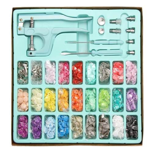 T5/T8气眼扣树脂金属四合扣暗按纽扣手压钳安装工具套装