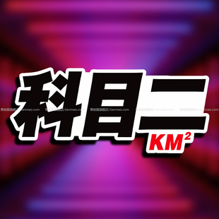 汽车贴纸个性搞笑飞驰人生科目二反光贴纸后侧窗三角窗贴车身贴画